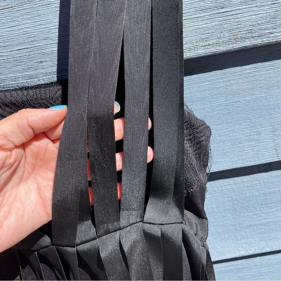 Stella McCartney black fringe dress size 42 6 - Picture 5 of 16